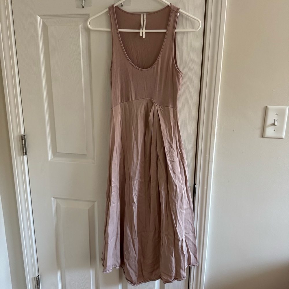 ANTHROPOLOGIE Gemini Twofer Satin Maxi Dress XS - Picture 2 of 11